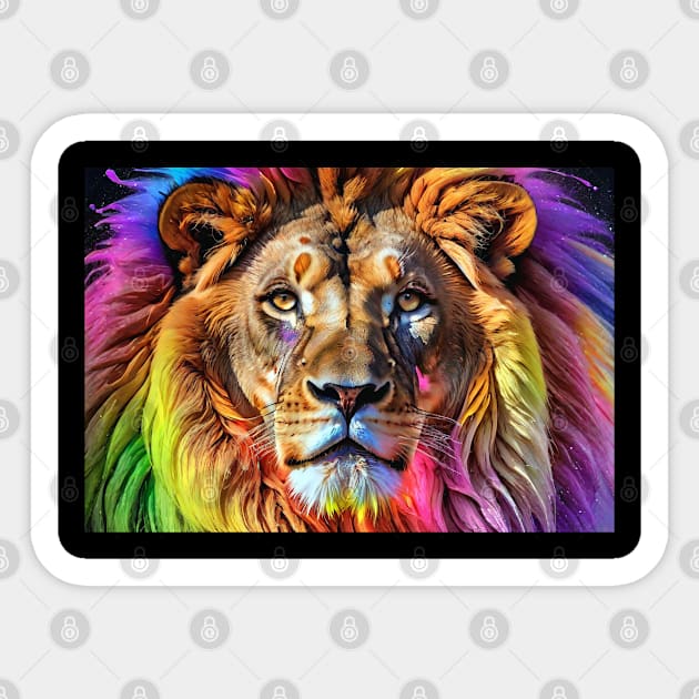 Lion Sticker by dhphotography